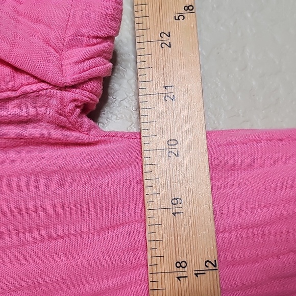 J. Crew Gauze Popover Short Sleeve‎ Pink Dress Medium - Picture 9 of 9